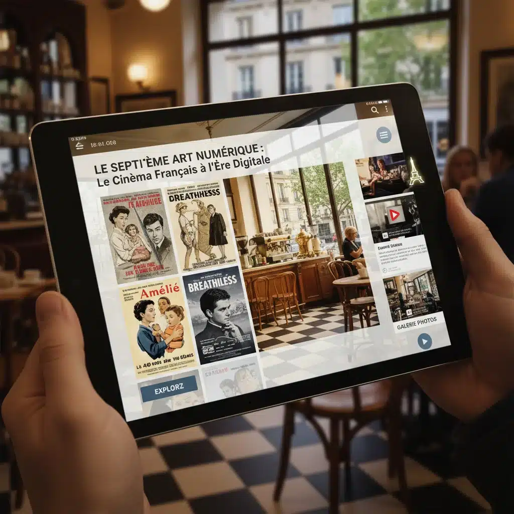 Article interactif sur le cinéma français sur tablette