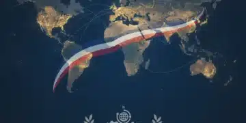 Carte du monde avec l'Europe et l'Afrique mises en évidence, symbolisant la portée diplomatique française en 2026.
