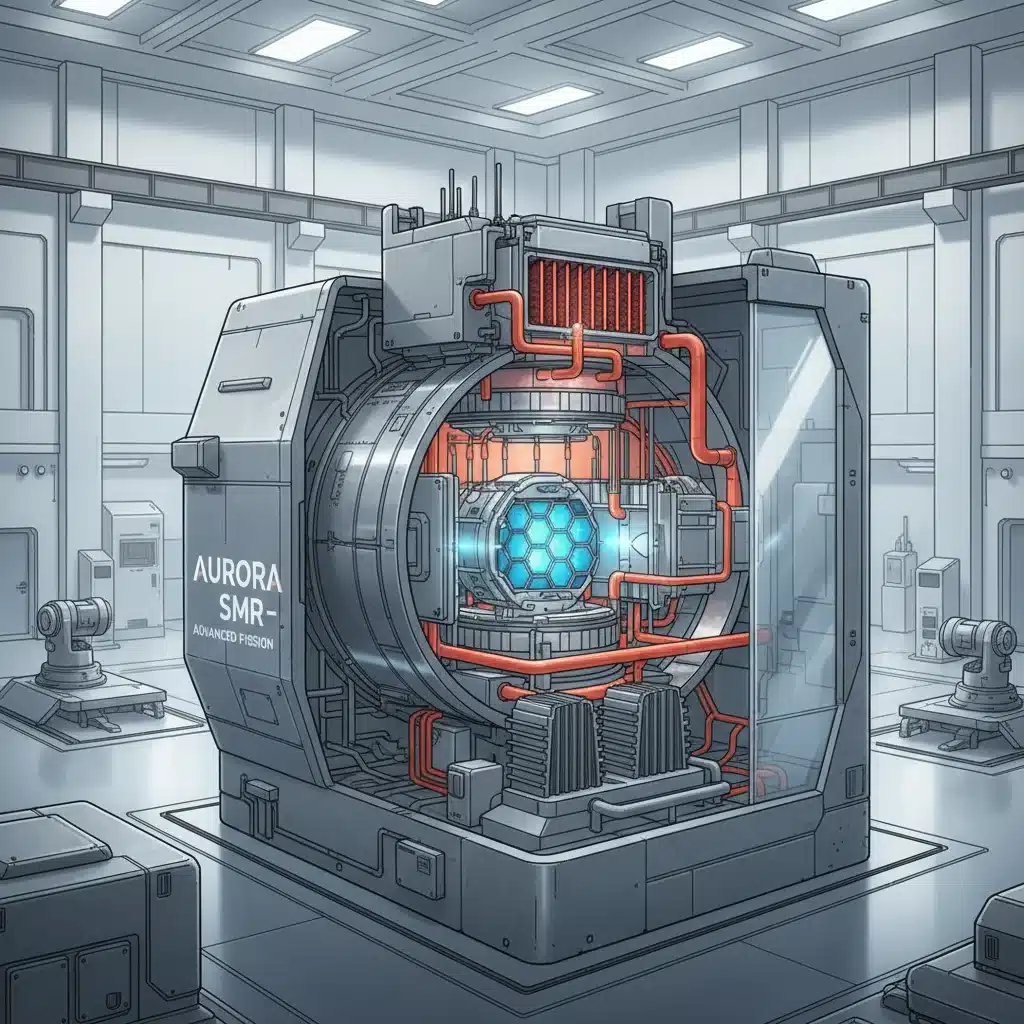Illustration conceptuelle d'un petit réacteur modulaire (SMR)