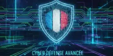 Cybersécurité France 2026 : Menaces Émergentes et Solutions ANSSI Paysage numérique sécurisé avec des éléments de cybersécurité et le drapeau français, symbolisant la protection nationale.