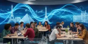 Des étudiants français engagés dans l'apprentissage numérique sur des plateformes innovantes