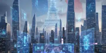 Illustration du métavers et de son intégration dans le paysage économique français, avec des entreprises innovantes.