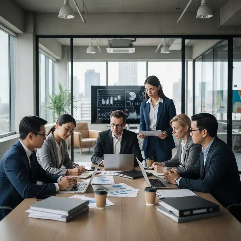 Professionnels d'affaires discutant de stratégies financières face aux taux d'intérêt futurs.